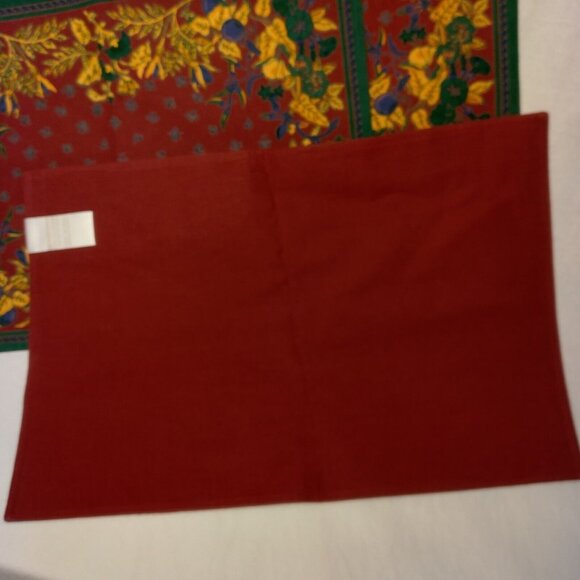 Williams Sonoma Placemats Set of 4 French Country Provence Botanical Maroon Gold - Picture 12 of 12